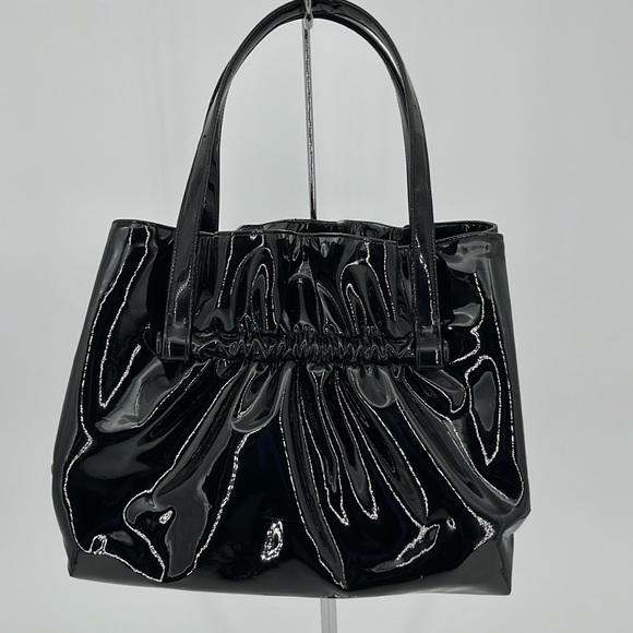 RARE!!! Vintage Koret Satchel w/ stunning gold clasp and real patent leather - Picture 7 of 11